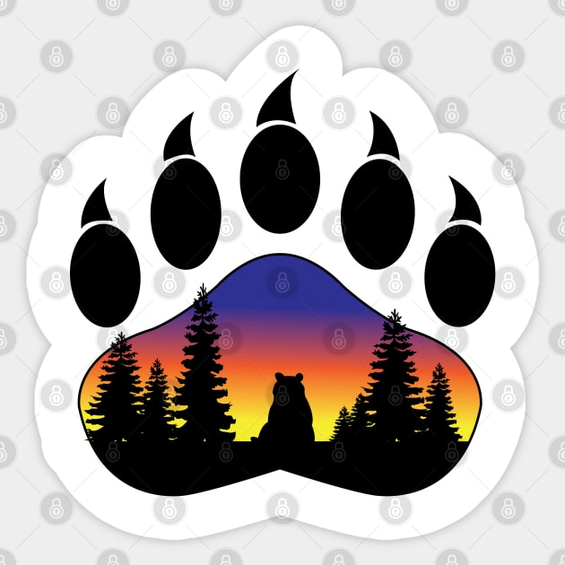 Bear Paw Sticker by DickinsonDesign
